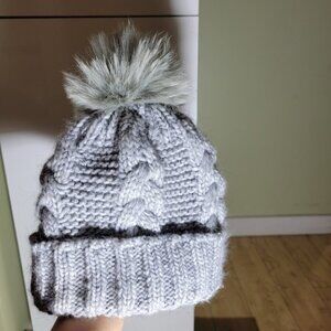 ❤️ 3 for $35 Wool hat toque pom pom puff detail  chunky knit wool blend